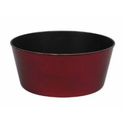 Base Plastico Must Redonda Rojo Metalizado 24x10.5Hcm