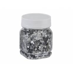 Bote Estrellas Glitter Plata 80g