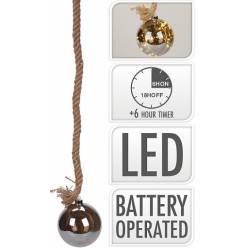 Cuerda Bola Cristal Gris 15cmx1m (24 Leds)