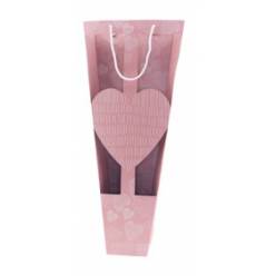 Bolsa Rosa Corazon 30/11x12/11x68cm (x10uds)