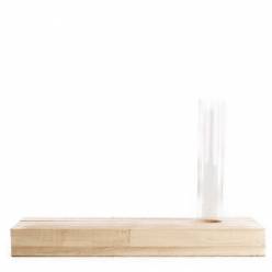 Base Madera Con Jarron Cristal 10Ax27Lx2,8Hcm