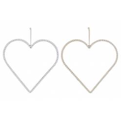 Corazon Colgante Metal con Cuerda 39Lx39Hcm (Set 2 colores)