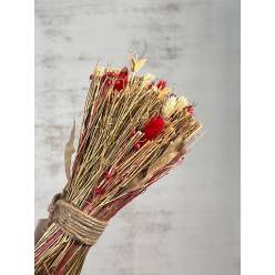 Bouquet Flores Secas Nature Rojo 14x60Hcm