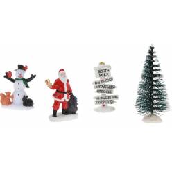Figuras Navideas Plastico (Set 4uds)