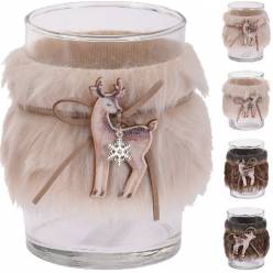 Portavelas Navidad 8x12Hcm (Set 4uds)