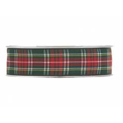 Cinta Tartan Verde/Rojo 25mmx20m