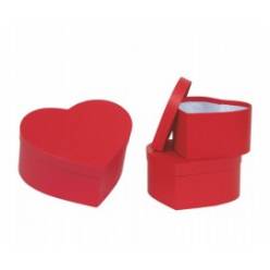 Sombrerera Corazon Rojo (Set 3uds)