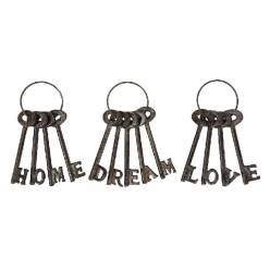 Llaves Home/Dream/Love 4Ax11.5Hcm (Set 3uds)