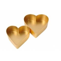 Corazon Plastico Must Oro (Set 2uds)