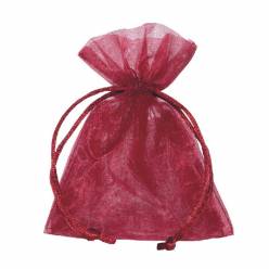 Bolsa Organza Burdeos 17Ax24Hcm (x10uds)