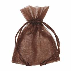 Bolsa Organza Marron Oscuro 17Ax24Hcm (x10uds)