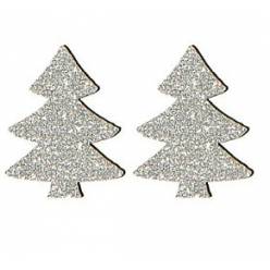 Arbol Madera Adhesivo Plata 2.1Hcm (x12uds)