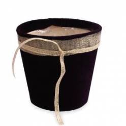 Maceta Velvet Negra 12cm (x5uds)
