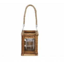 Farolillo Nahil Madera 13,5x14,5x18Hcm