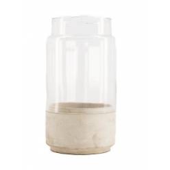 Terrario Cristal con Base Ceramica 11,5x21Hcm