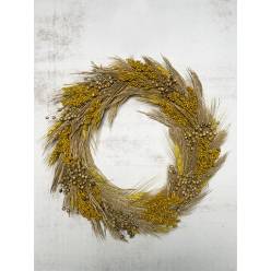 Corona con Flores Secas Natural 38x3.5Acm