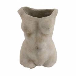 Escultura Torso Cemento Gris 13,5Ax19Lx27Hcm