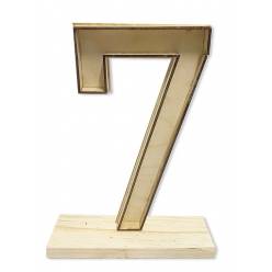 Numero Madera 7 con Peana 17x28Hcm aprox