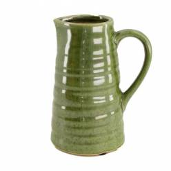 Jarra Atenea Ceramica Verde 11Ax14Lx17.5Hcm