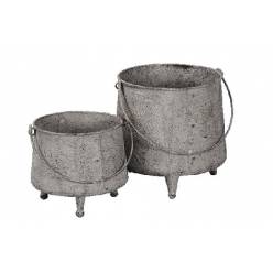 Cubo Metal con Asa (Set 2uds)
