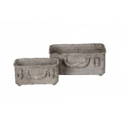 Base Maleta Metal Gris (Set 2uds)