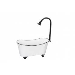 Baera de Metal con Patas Blanca 13Ax30Lx34Hcm