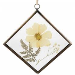Adorno Flores Secas Bronce 12x12Hcm