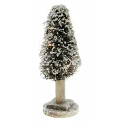 Arbol Ratan Nevado con Luces 10x30Hcm