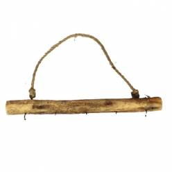 Percha Ceres Madera 5 Ganchos 50x 25Hcm Cuerda