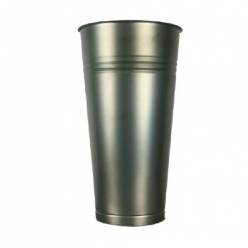 Cubeta Metal Gris 27x50Hcm