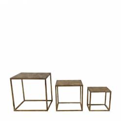 Soporte Metal Oro Envejecido (Set 3uds)