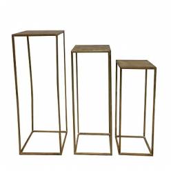 Soporte Metal Oro Envejecido (set 3uds)