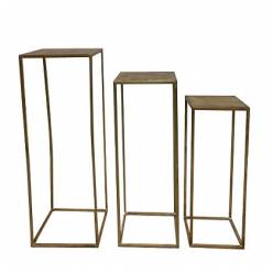 Soporte Metal Oro Envejecido (Set 3uds)