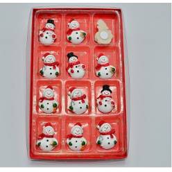 Pick Mueco Nieve Con Adhesivo 3cm (x12uds)
