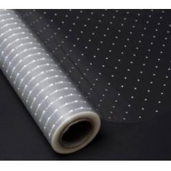 Bobina Celofan Transparente Puntos Blancos 70x50m