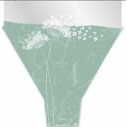 Funda Buquet Flower Wishes Turquesa 44x50x12cm (x50uds)