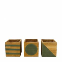 Cajon Madera Bicolor 12Ax12Lx12Hcm (set 3uds)