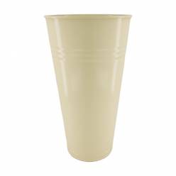 Cubeta Metal Crema 27x50H