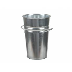 Cubeta Metal Plata 13x21Hcm