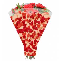 Funda Sweet Hearts Roja 44Ax50Hcm (x50uds)