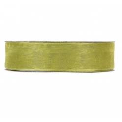 Cinta Organza Cristal Verde Oliva 25mmx50m
