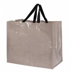 Bolsa Plastico Gris Con Asa Negra 40Ax60Lx55Hcm