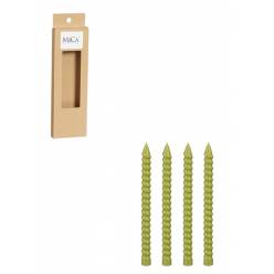 Vela Candelabro Espiral Verde (x4uds)