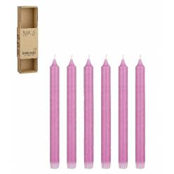 Vela Candelabro Rosa (x6uds)