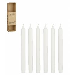 Vela Candelabro Blanca (x6uds)