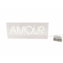 Cartel Amour Led Blanca 4.7x30x12Hcm