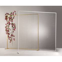 Estructura Rectangular con Rejilla Oro 200x200Hcm