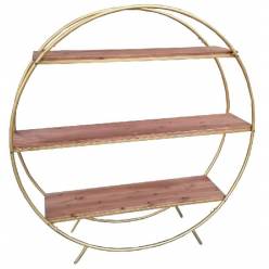 Estanteria Circular Legno Oro 34x152x153Hcm