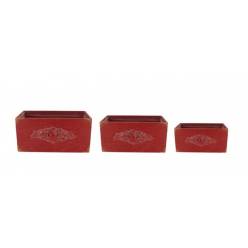 Cajon Oneida Rojo (Set 3uds)