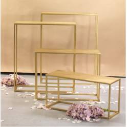 Soporte Rectangular Oro (Set 4uds)